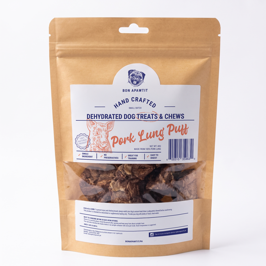 Dehydrated Pork Lung Puff Dog Treats (40g)