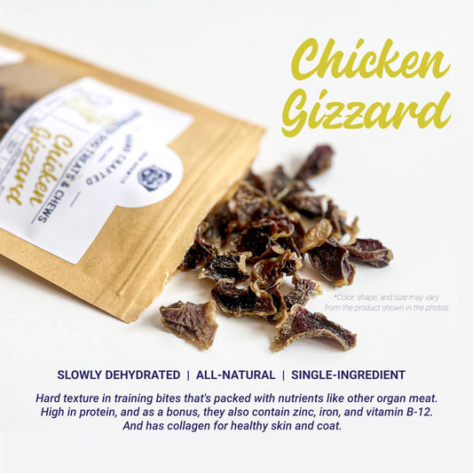 Dehydrated Chicken Gizzards Dog Treats (50g)