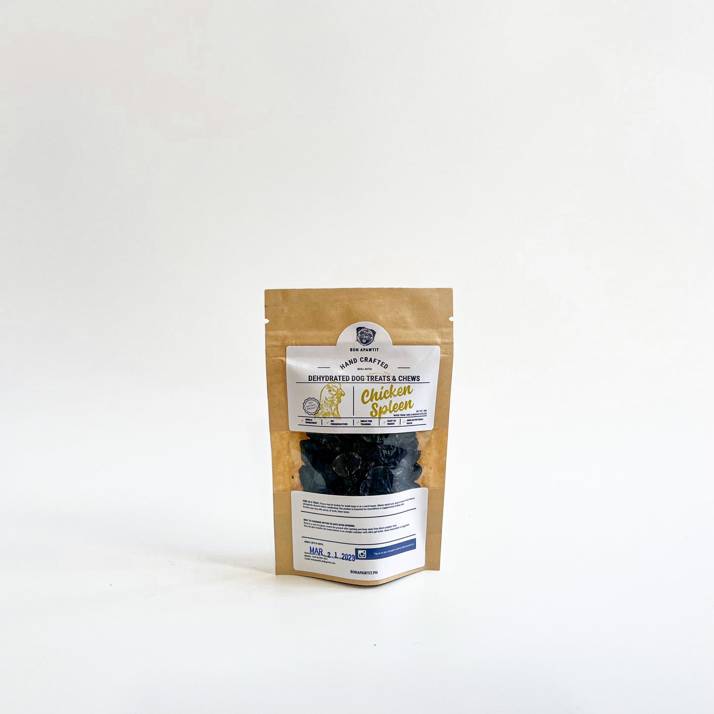 Dehydrated Chicken Spleen  Dog Treats (30g)