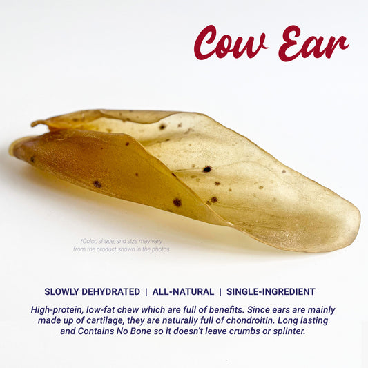 Dehydrated Cow Ear Dog Chew (sold per pc)