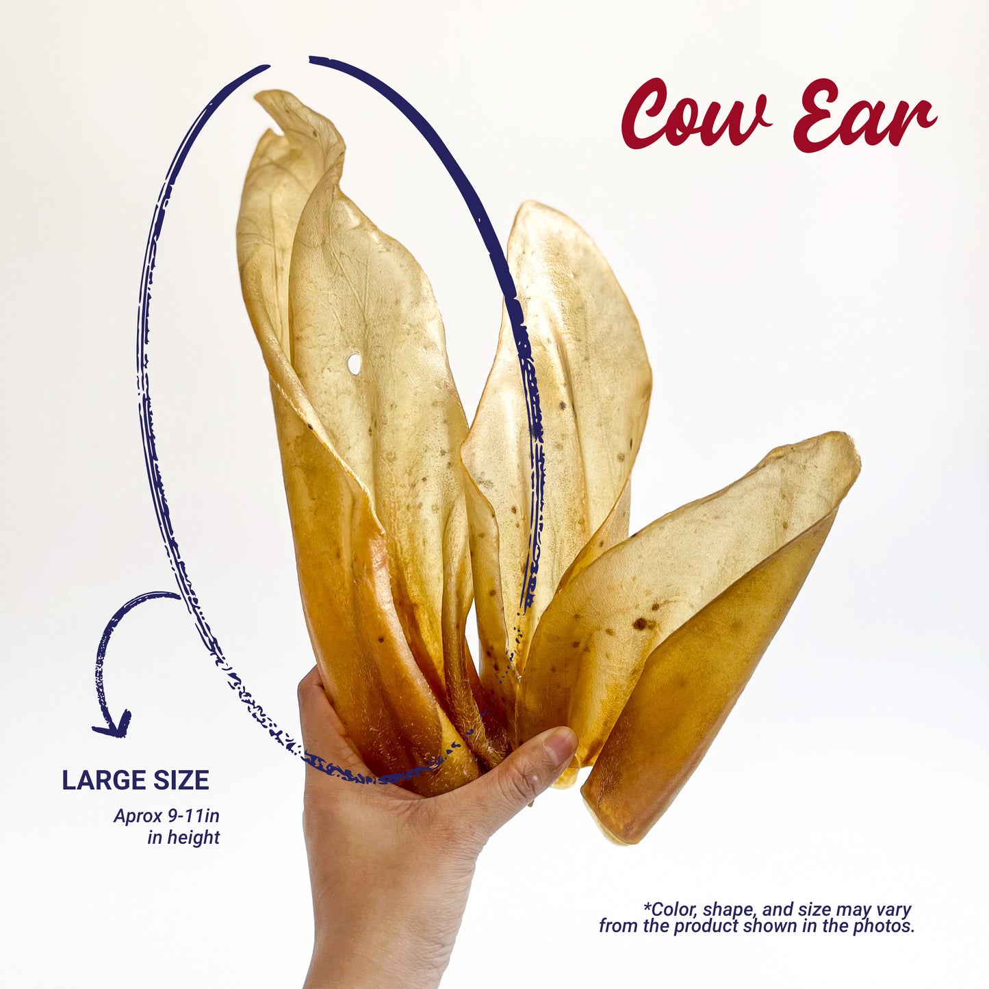 Dehydrated Cow Ear Dog Chew (sold per pc)