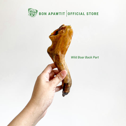 Organic Dehydrated Wild Boar Trotters Dog Chew (front and back pc/pack)