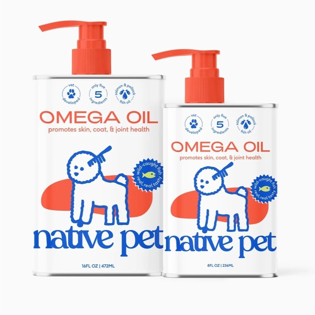 Native Pet Omega Oil for Dogs, Supplements with Omega 3 EPA DHA