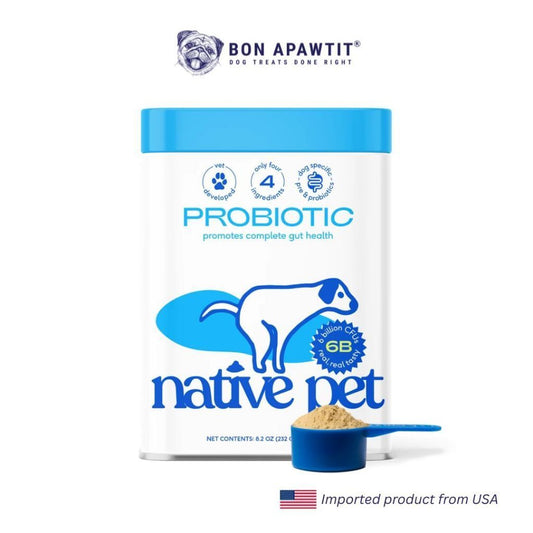 Native Pet Probiotics for Dogs- Dog Probiotic Powder for Gut & Digestive Health, Vet-Formulated 6B