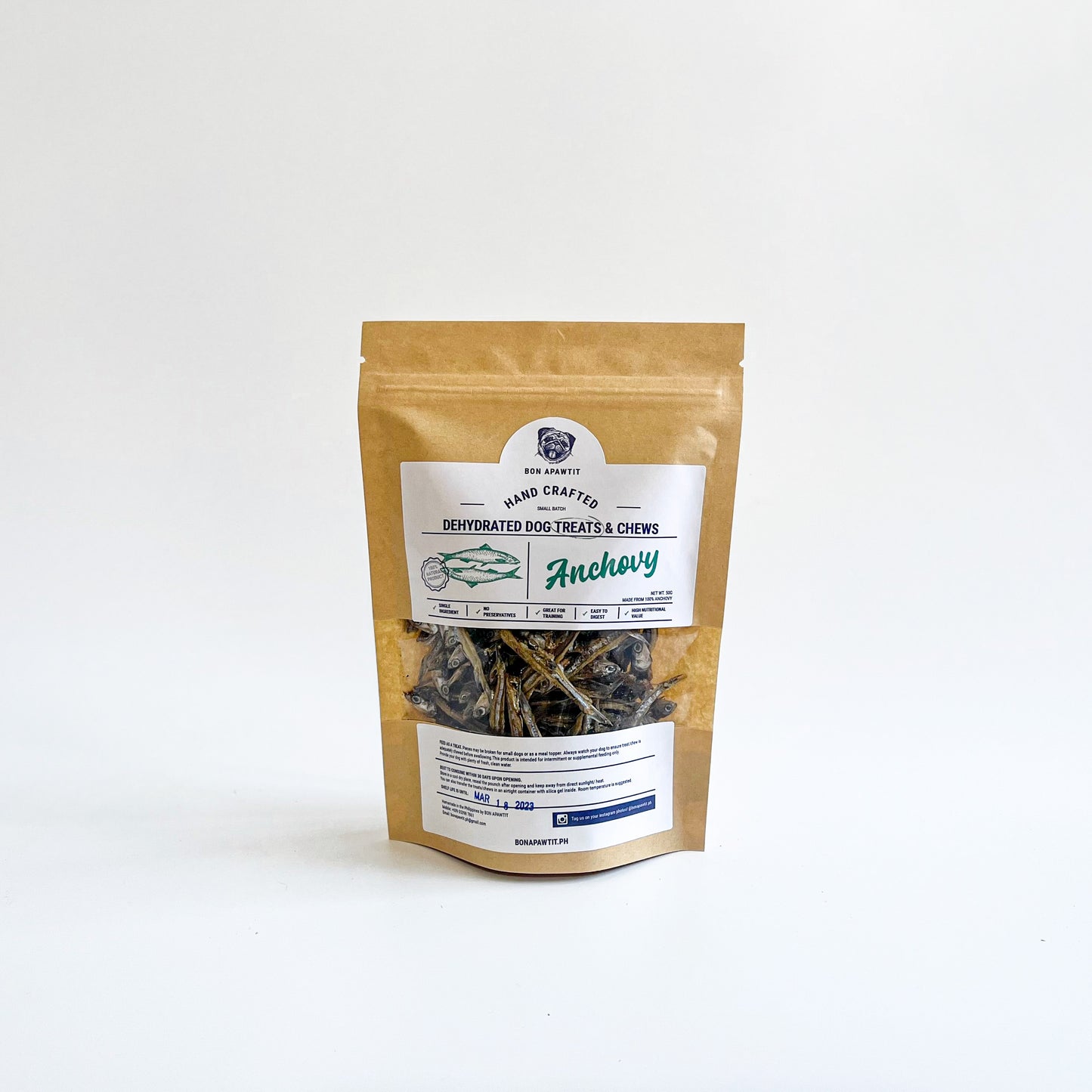 Dehydrated Anchovy Dog Treats (50g)