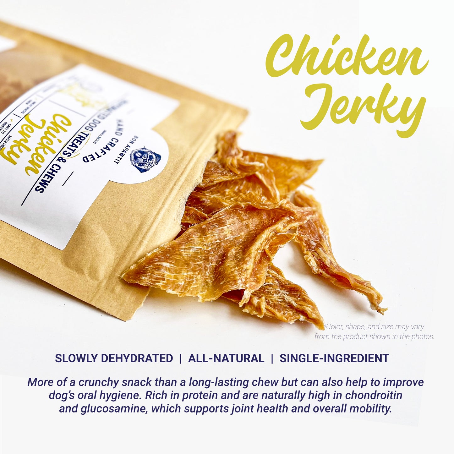 Dehydrated Chicken Jerky  Dog Treats (50g)