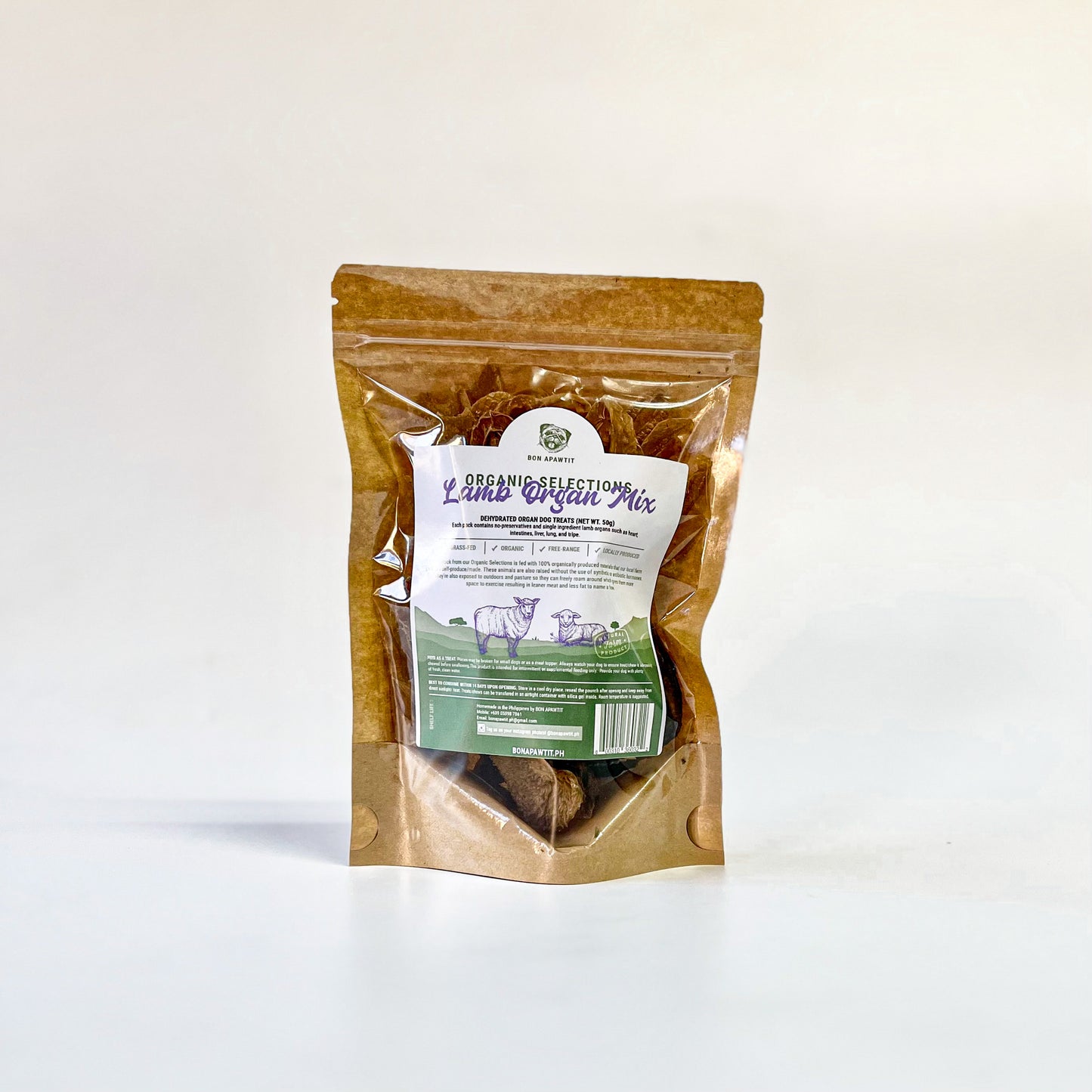 Organic Dehydrated Lamb Organ Mix Dog Treats (50g)