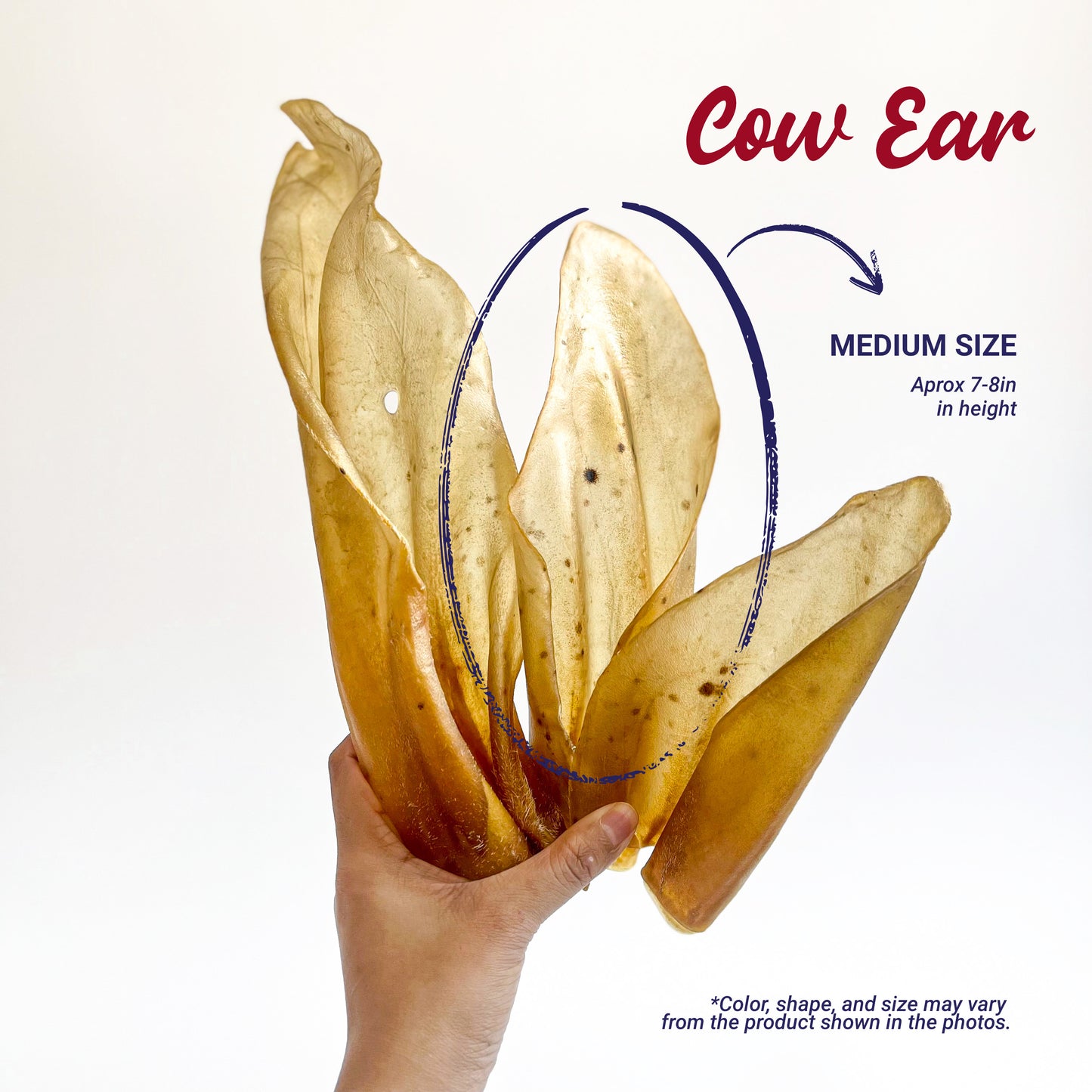 Dehydrated Cow Ear Dog Chew (sold per pc)