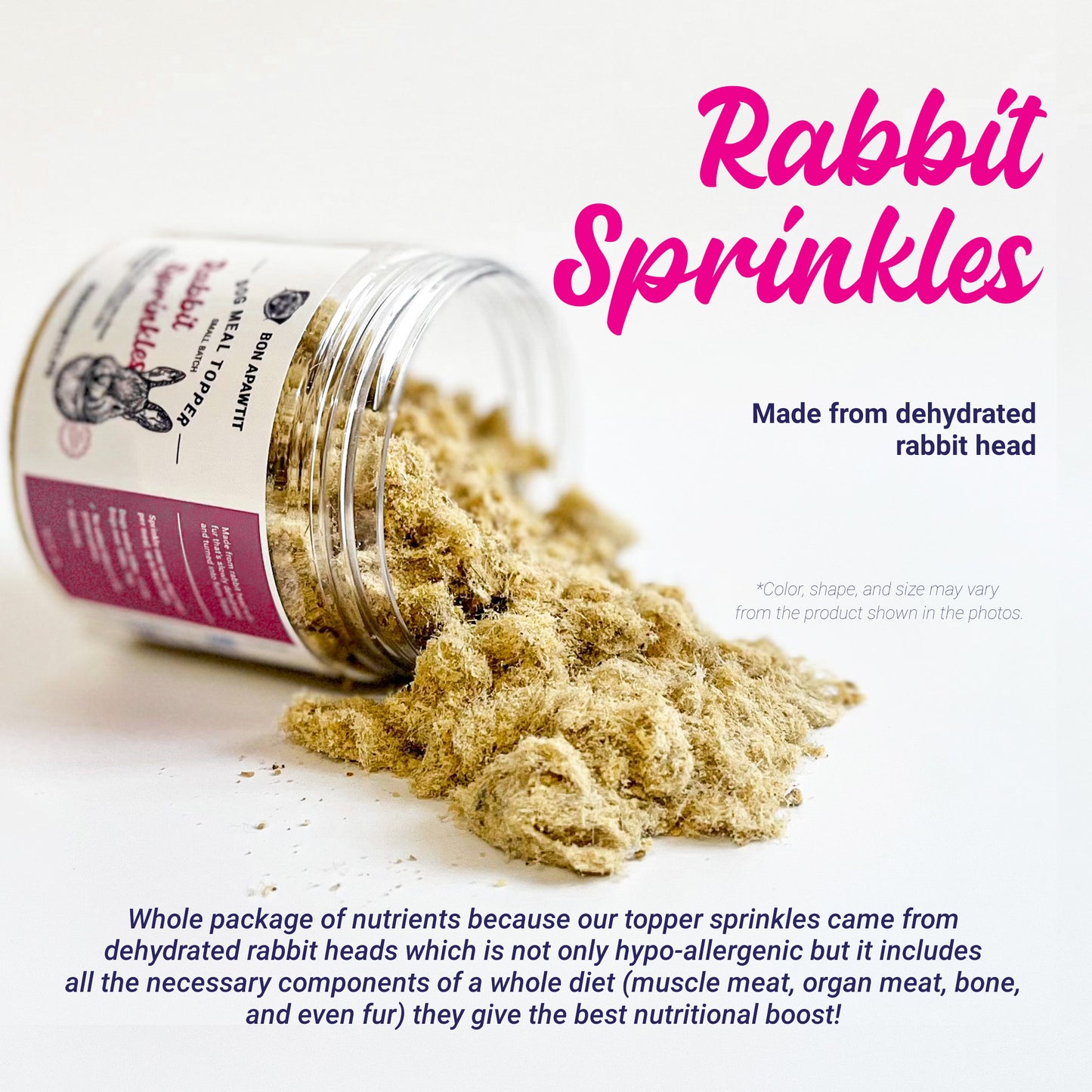 Rabbit Sprinkles Dog Meal Topper (80g)