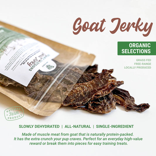 Organic Dehydrated Goat Jerky Dog Treats (50g)